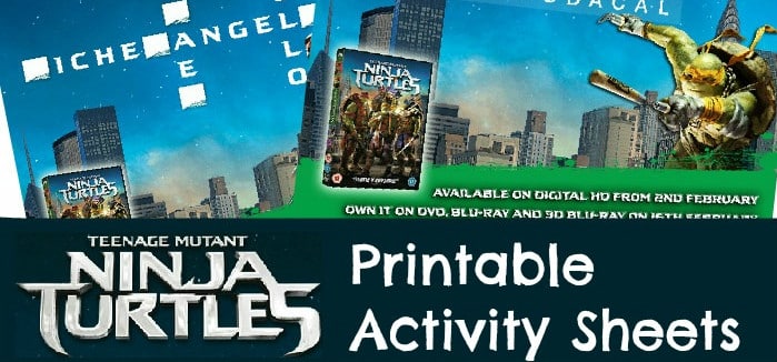 Teenage Mutant Ninja Turtle Printable Activity Sheets (TMNT) - In The ...