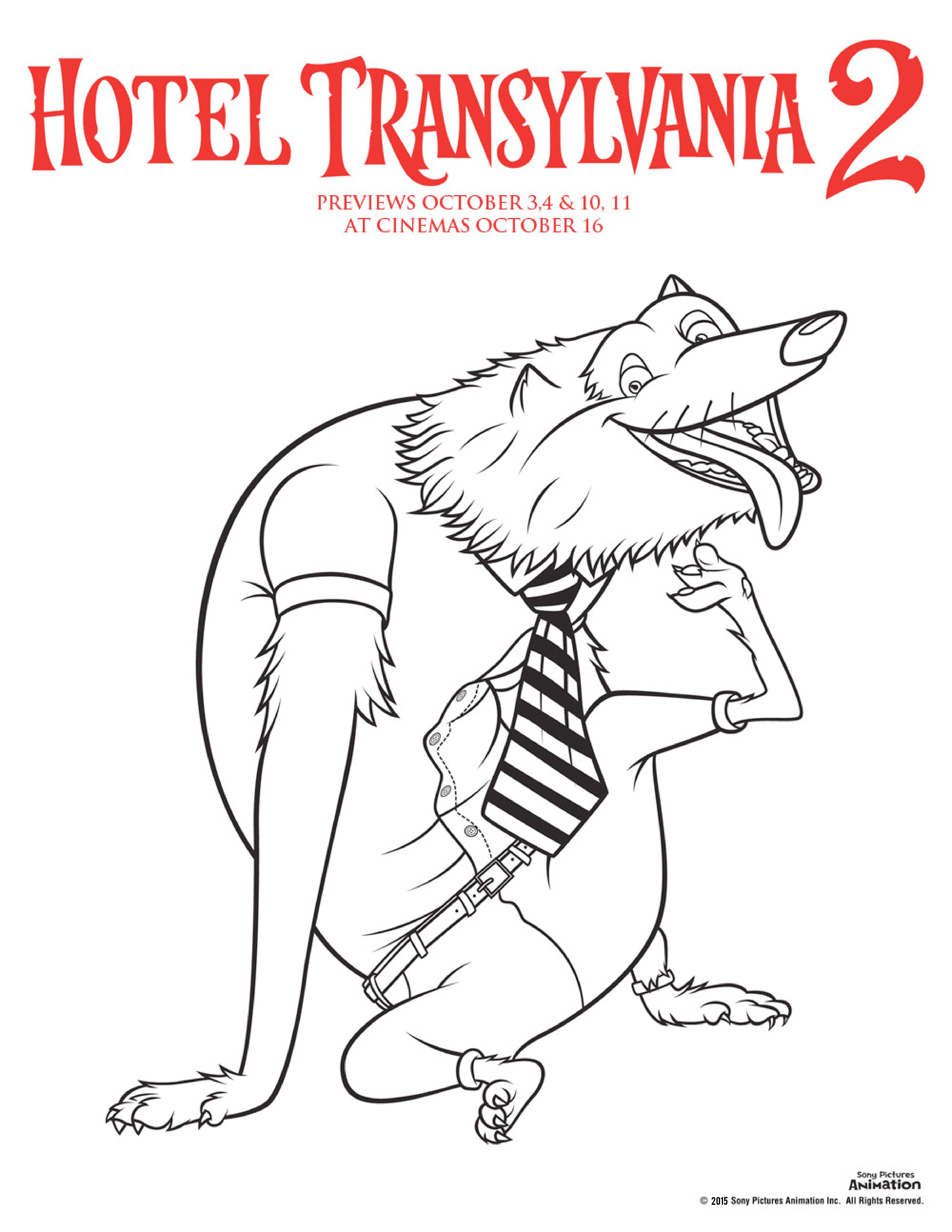 Hotel Transylvania Colouring Pages In The Playroom