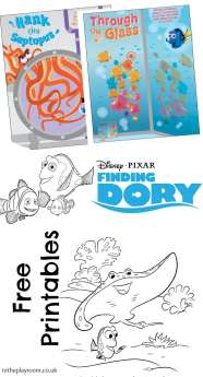 Finding Dory Colouring Pages And Activity Sheet Printables In The