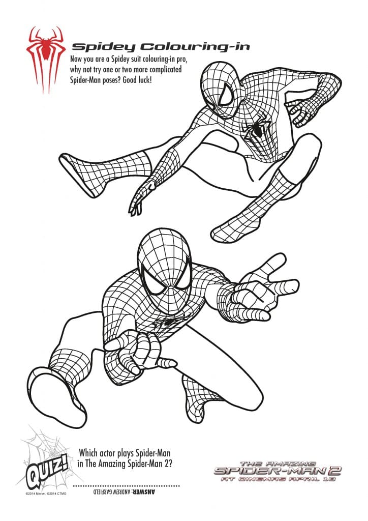 Free Printable Spiderman Colouring Pages and Activity Sheets - In The ...