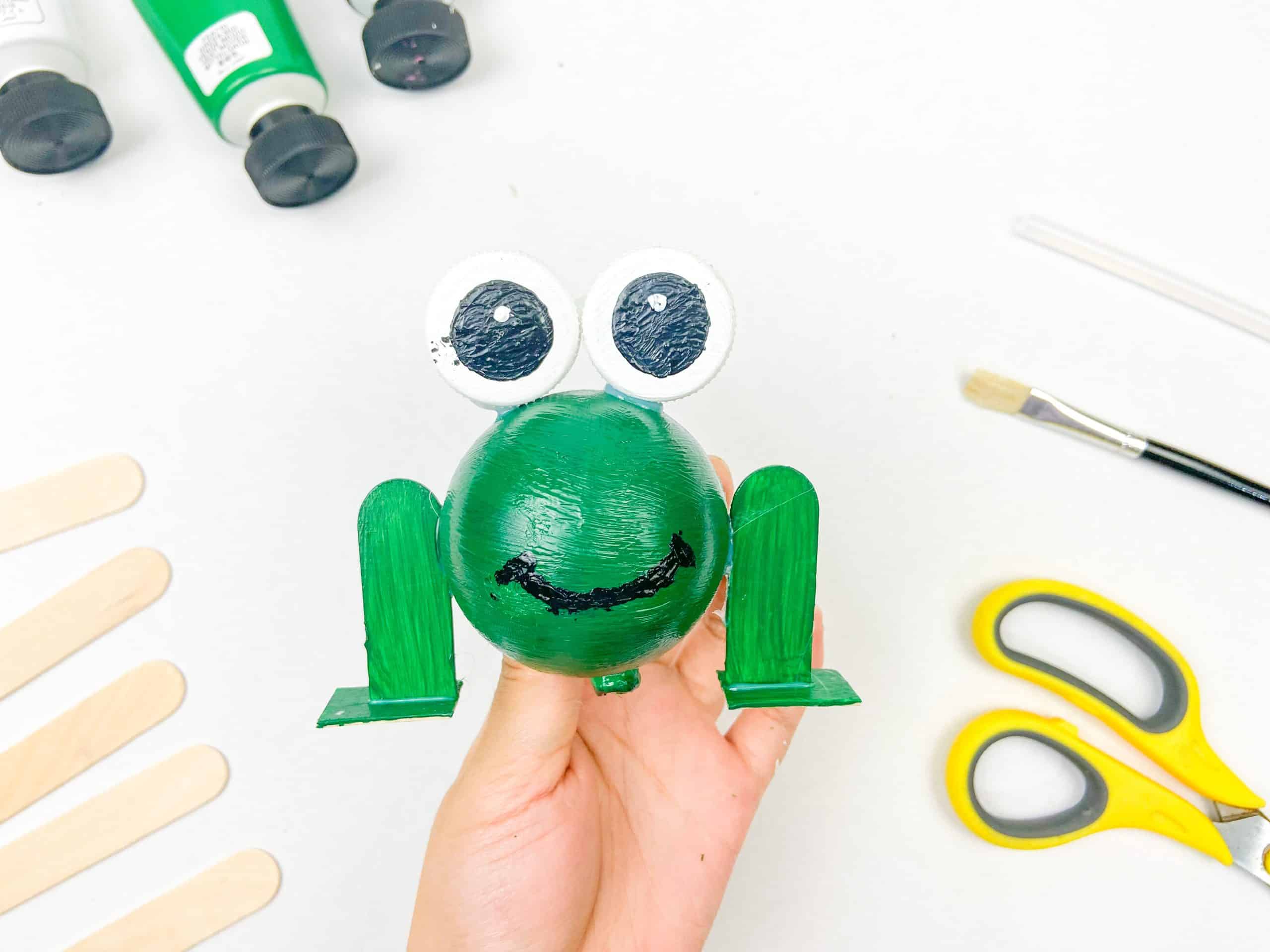 Recycled Frog Craft For Kids - In The Playroom