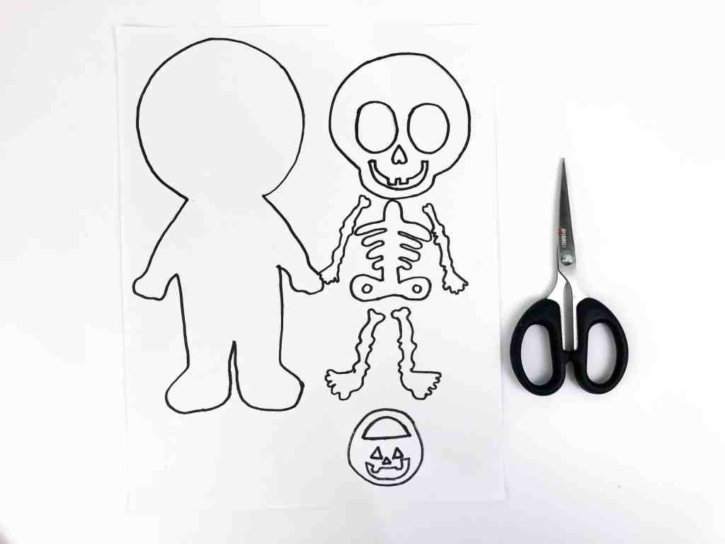 Easy Skeleton Craft With Free Printable Template In The Playroom