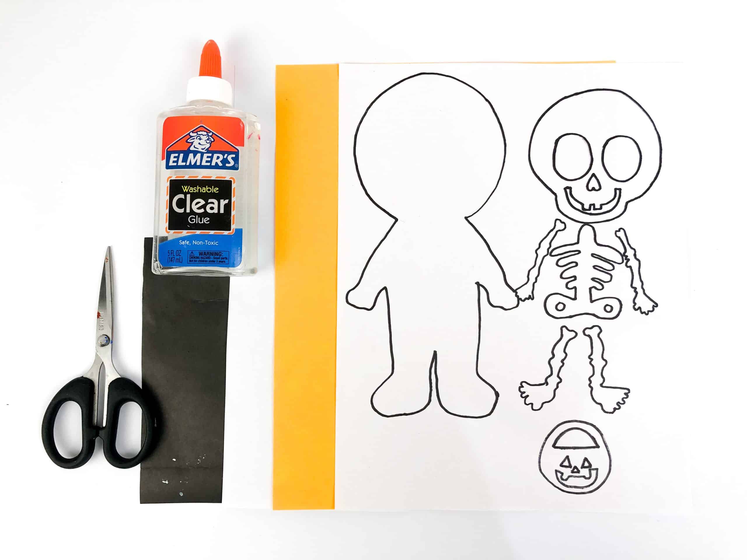 Easy Skeleton Craft With Free Printable Template In The Playroom