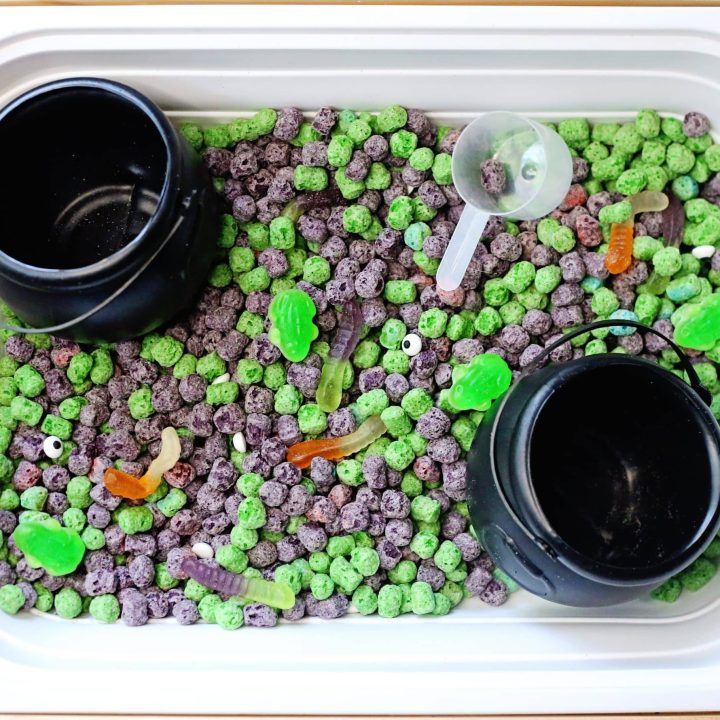 Witch’s Brew Sensory Bin for Halloween Fun - In The Playroom